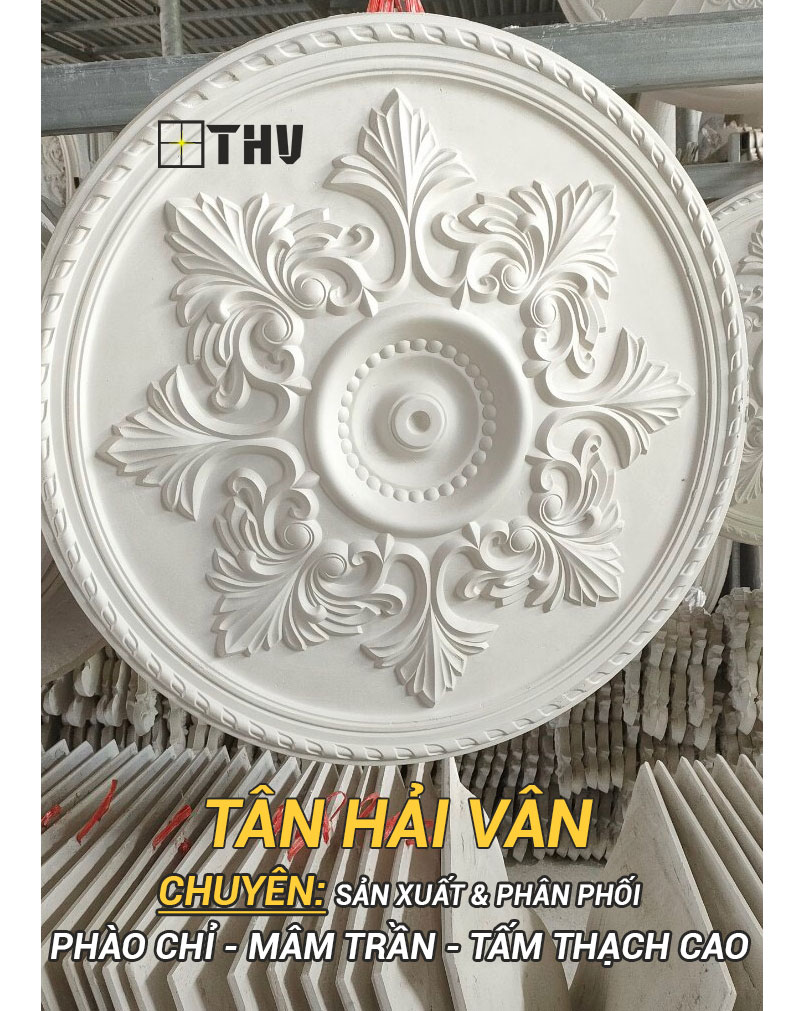 Hình ảnh thực tế mâm trần thạch cao GS-035