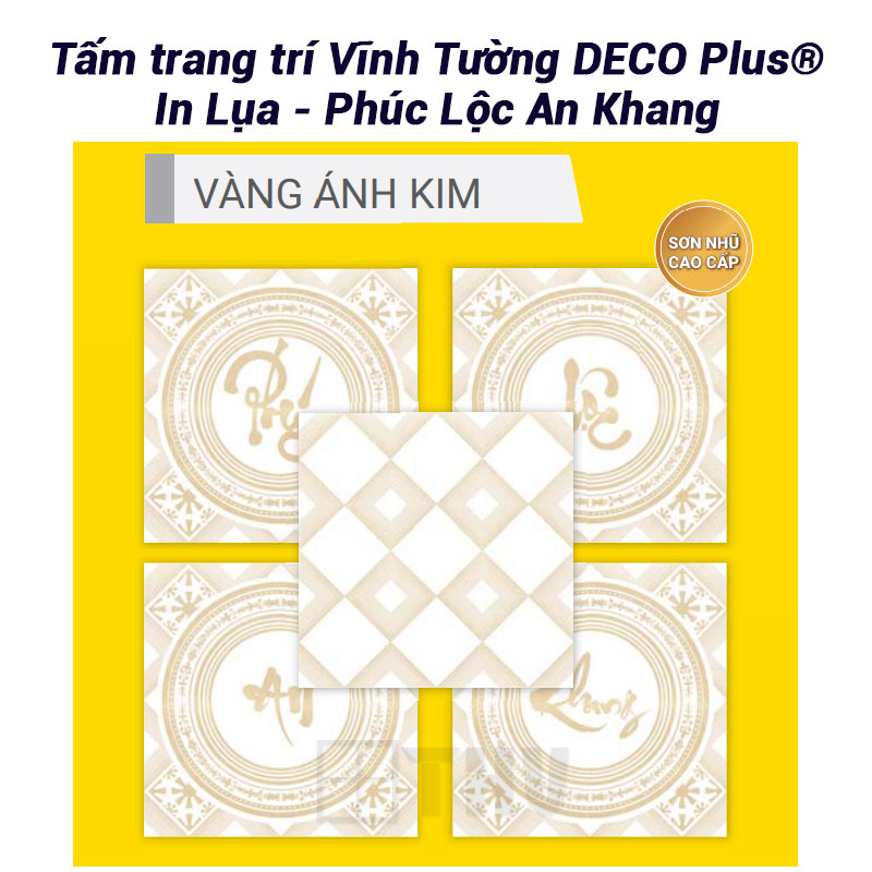 Bộ sưu tập Phúc Lộc An Khang màu vàng ánh kim
