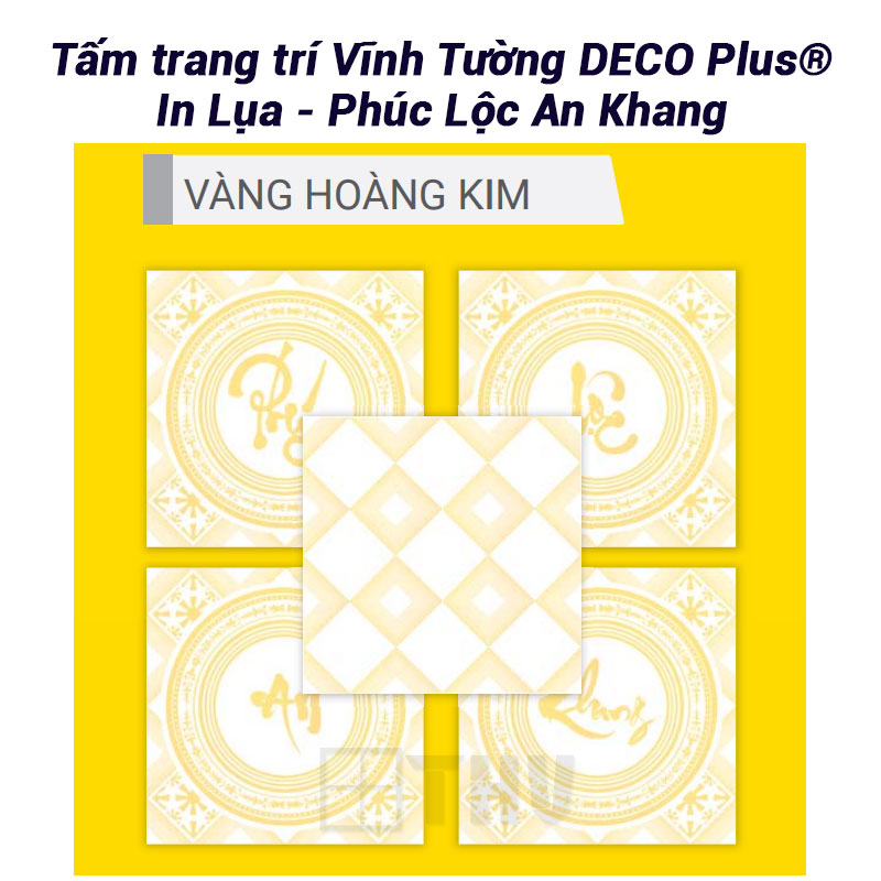 Bộ sưu tập Phúc Lộc An Khang màu vàng hoàng kim