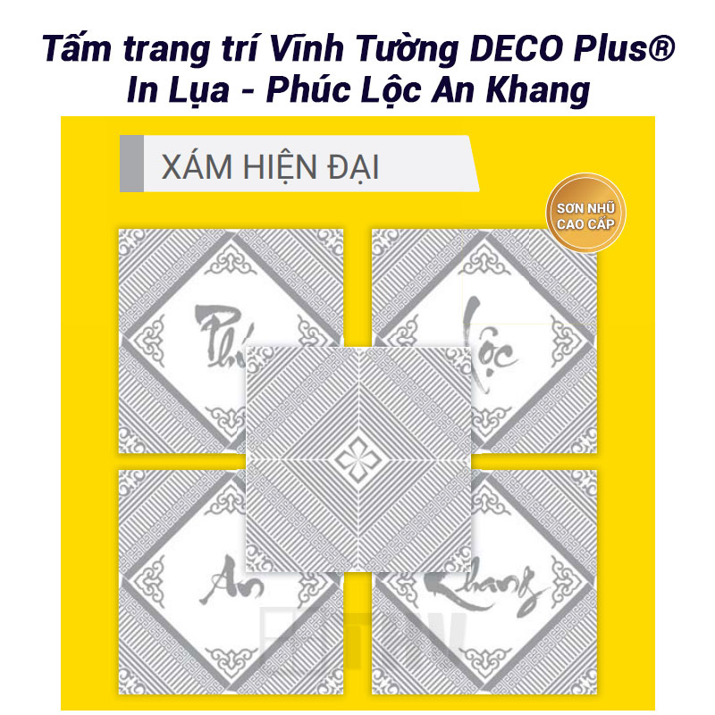Bộ sưu tập Phúc Lộc An Khang màu xám hiện đại