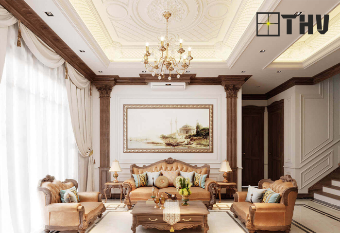 49 mẫu trần thạch cao tân cổ điển 1