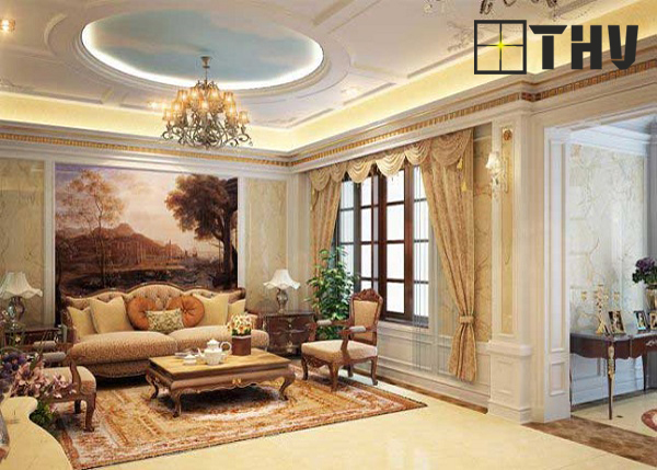 49 mẫu trần thạch cao tân cổ điển 9