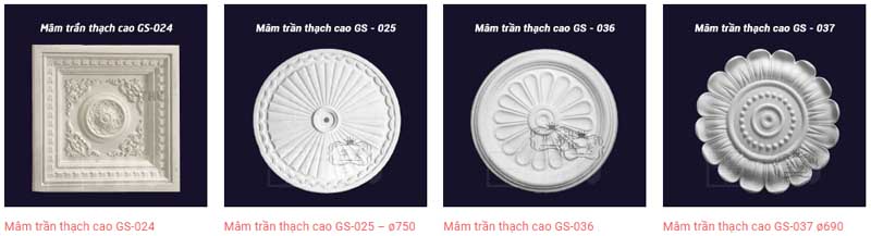 mâm trần thạch cao đơn giản