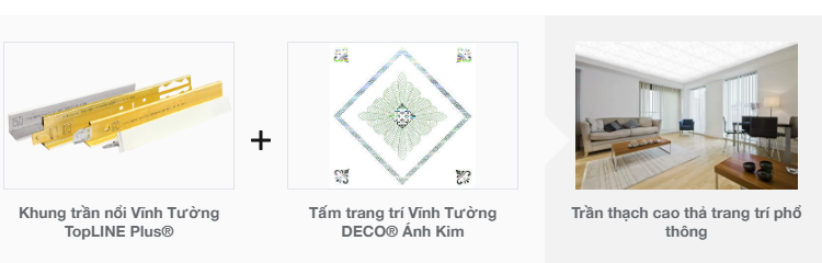 giải pháp trần thạch cao ánh kim 2