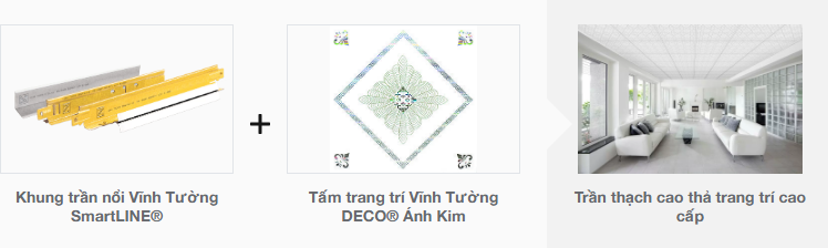 giải pháp trần thạch cao ánh kim 3