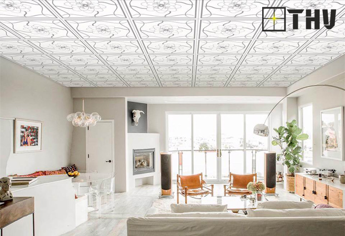 làm trần thả thạch cao trang trí 1