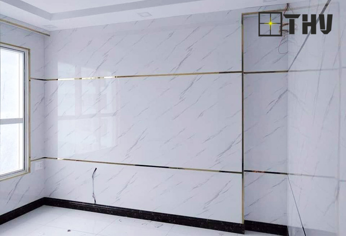 ốp tường nhựa nano vân đá 1