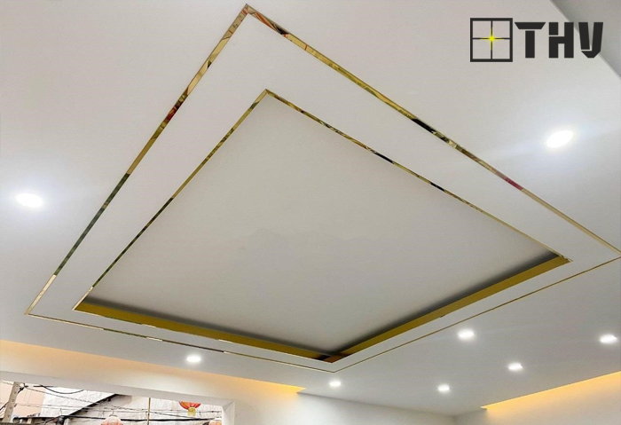 mẫu trần thạch cao phòng khách đẹp 20m 1