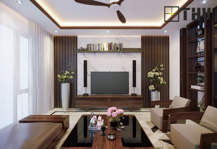 mẫu trần thạch cao phòng khách đẹp 20m 2