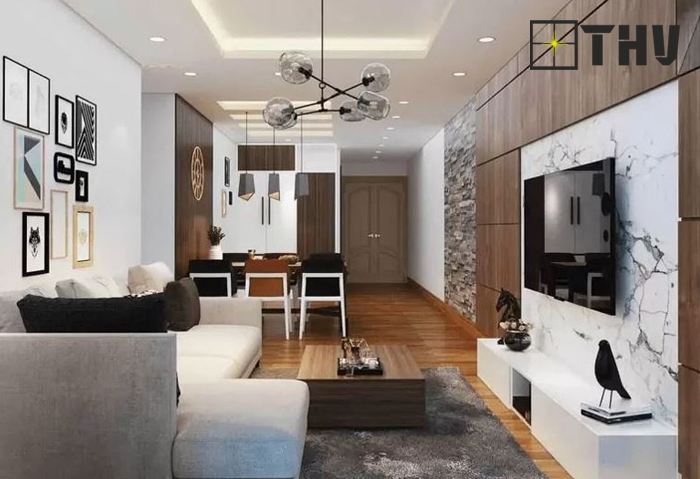 mẫu trần thạch cao phòng khách đẹp 25m 2