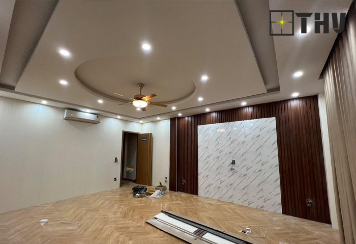 mẫu trần thạch cao phòng khách đẹp 35m