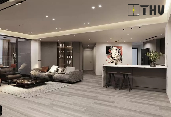 trần thạch cao không phào chỉ 3