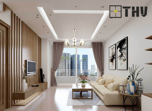 trần thạch cao phòng khách nhỏ 10