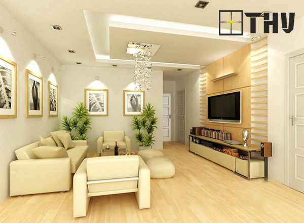 trần thạch cao phòng khách nhỏ 5