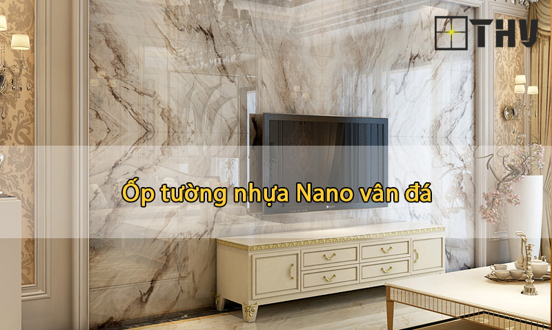ốp tường nhựa nano vân đá